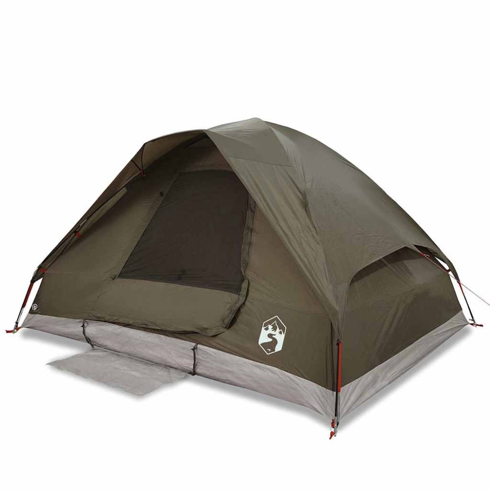 vidaXL Cort de camping cupolă pentru 6 persoane, maro, impermeabil