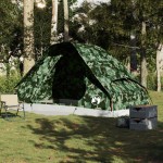 vidaXL Cort de familie cupolă pentru 6 persoane, camuflaj, impermeabil vidaXL Cort de familie cupolă pentru 6 persoane, camuflaj, impermeabil