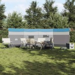 vidaXL Paravan de camping, albastru, 510x153 cm, impermeabil