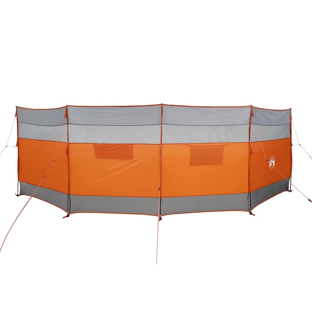 vidaXL Paravan de camping, gri/portocaliu, 510x153 cm, impermeabil