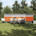 vidaXL Paravan de camping, gri/portocaliu, 510x153 cm, impermeabil