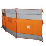vidaXL Paravan de camping, gri/portocaliu, 510x153 cm, impermeabil