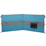 vidaXL Paravan de camping, albastru, 344x120 cm, impermeabil