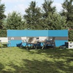 vidaXL Paravan de camping, albastru, 490x123 cm, impermeabil