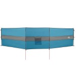 vidaXL Paravan de camping, albastru, 490x123 cm, impermeabil