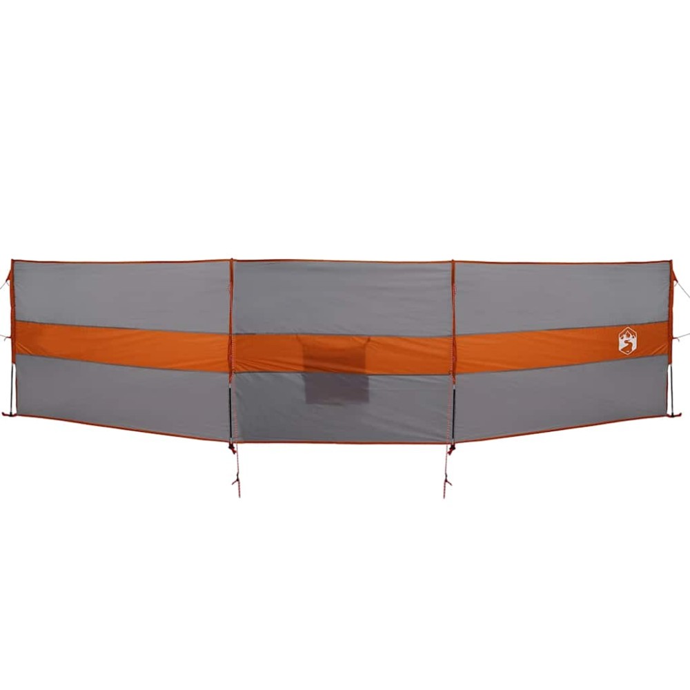vidaXL Paravan de camping, gri/portocaliu, 490x123 cm, impermeabil