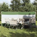 vidaXL Paravan de camping verde 340x130 cm impermeabil vidaXL Paravan de camping verde 340x130 cm impermeabil