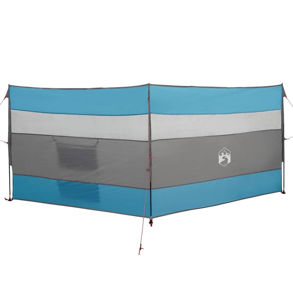vidaXL Paravan de camping, albastru, 340x130 cm, impermeabil