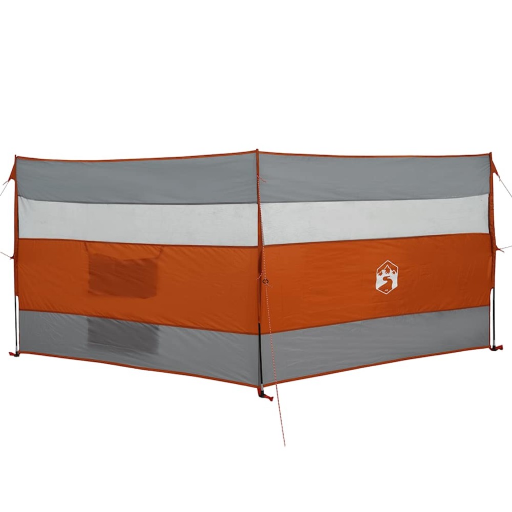 vidaXL Paravan de camping, gri/portocaliu, 340x130 cm, impermeabil