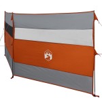 vidaXL Paravan de camping, gri/portocaliu, 340x130 cm, impermeabil