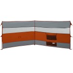vidaXL Paravan de camping, gri/portocaliu, 340x130 cm, impermeabil