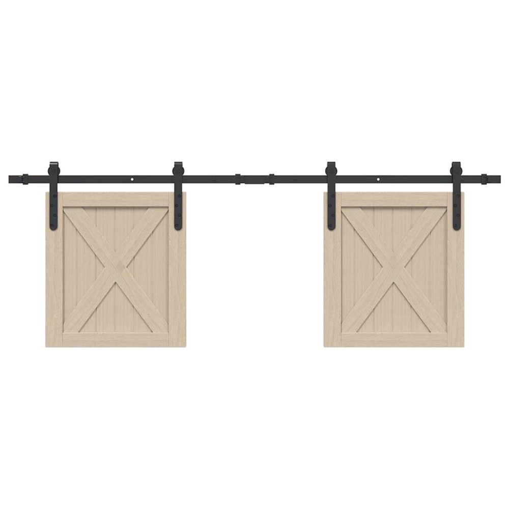 vidaXL Set uși glisante pentru dulap 152 cm oțel carbon