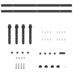 vidaXL Set uși glisante pentru dulap 152 cm oțel carbon vidaXL Set uși glisante pentru dulap 152 cm oțel carbon