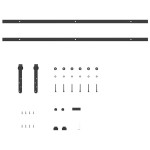 vidaXL Set uși glisante pentru dulap 213 cm oțel carbon vidaXL Set uși glisante pentru dulap 213 cm oțel carbon