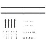 vidaXL Set uși glisante pentru dulap 213 cm oțel carbon vidaXL Set uși glisante pentru dulap 213 cm oțel carbon
