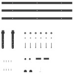vidaXL Set uși glisante pentru dulap 244 cm oțel carbon vidaXL Set uși glisante pentru dulap 244 cm oțel carbon