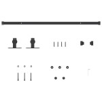 vidaXL Set uși glisante pentru dulap 91 cm oțel carbon vidaXL Set uși glisante pentru dulap 91 cm oțel carbon