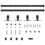 vidaXL Set uși glisante pentru dulap 122 cm oțel carbon vidaXL Set uși glisante pentru dulap 122 cm oțel carbon
