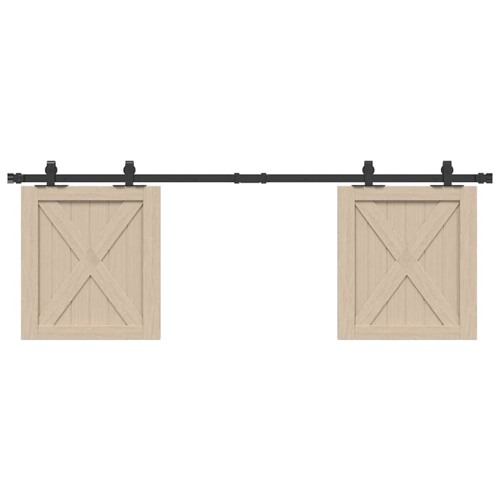 vidaXL Set uși glisante pentru dulap 152 cm oțel carbon