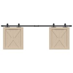 vidaXL Set uși glisante pentru dulap 152 cm oțel carbon