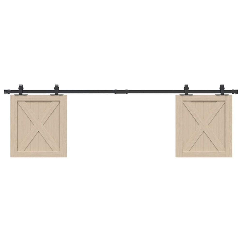 vidaXL Set uși glisante pentru dulap 183 cm oțel carbon
