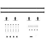 vidaXL Set uși glisante pentru dulap 200 cm oțel carbon vidaXL Set uși glisante pentru dulap 200 cm oțel carbon