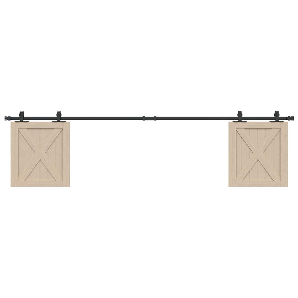 vidaXL Set uși glisante pentru dulap 213 cm oțel carbon