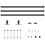 vidaXL Set uși glisante pentru dulap 244 cm oțel carbon vidaXL Set uși glisante pentru dulap 244 cm oțel carbon