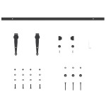 vidaXL Set uși glisante pentru dulap 91 cm oțel carbon