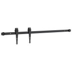 vidaXL Set uși glisante pentru dulap 91 cm oțel carbon
