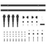 vidaXL Set uși glisante pentru dulap 122 cm oțel carbon vidaXL Set uși glisante pentru dulap 122 cm oțel carbon