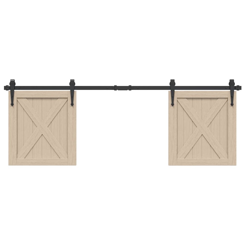 vidaXL Set uși glisante pentru dulap 152 cm oțel carbon