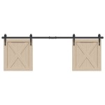 vidaXL Set uși glisante pentru dulap 152 cm oțel carbon vidaXL Set uși glisante pentru dulap 152 cm oțel carbon