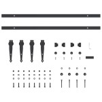 vidaXL Set uși glisante pentru dulap 152 cm oțel carbon vidaXL Set uși glisante pentru dulap 152 cm oțel carbon