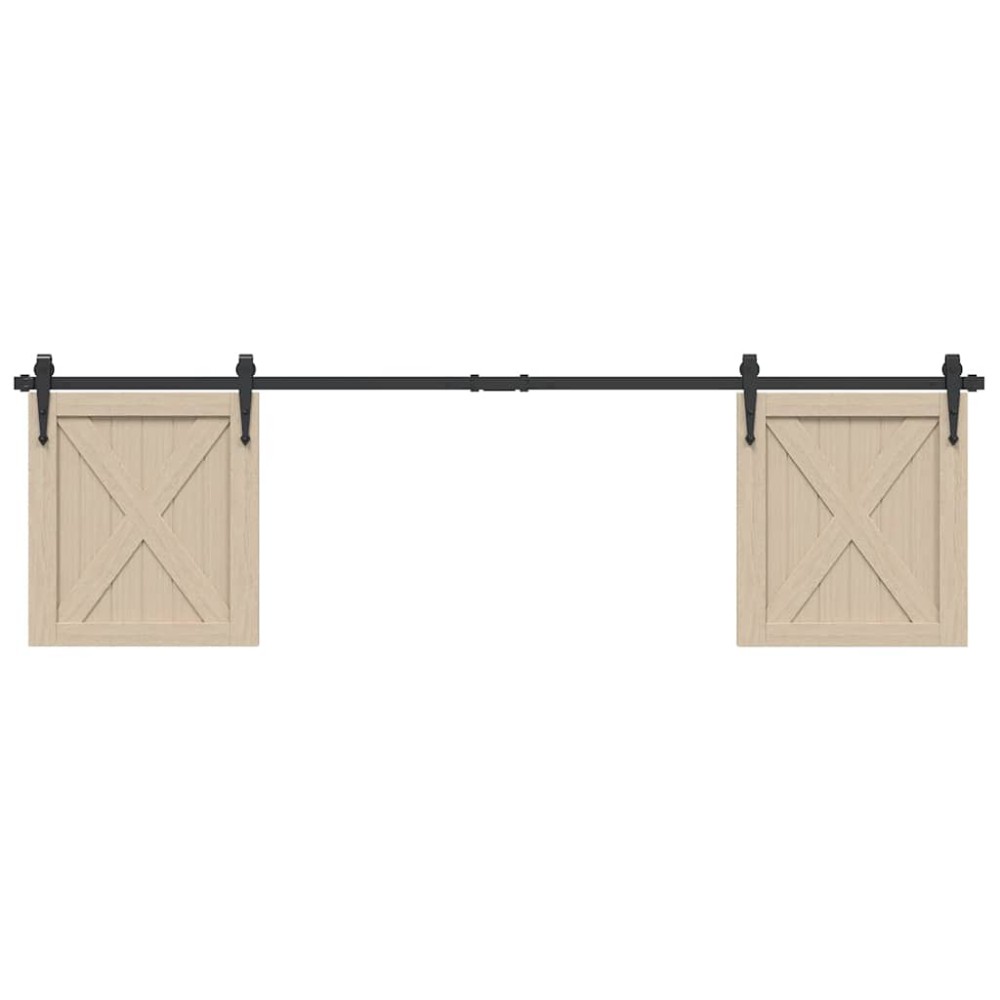 vidaXL Set uși glisante pentru dulap 183 cm oțel carbon