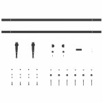 vidaXL Set uși glisante pentru dulap 213 cm oțel carbon vidaXL Set uși glisante pentru dulap 213 cm oțel carbon