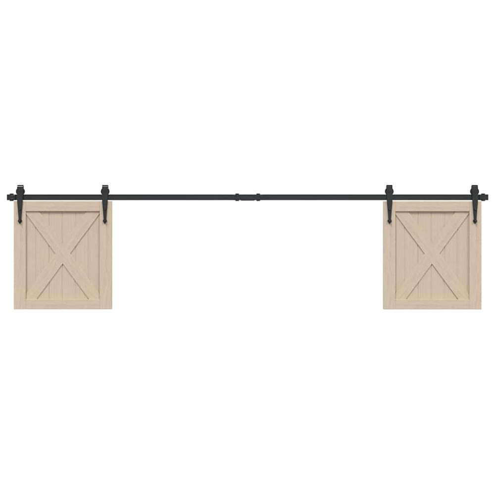 vidaXL Set uși glisante pentru dulap 213 cm oțel carbon