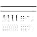 vidaXL Set uși glisante pentru dulap 213 cm oțel carbon vidaXL Set uși glisante pentru dulap 213 cm oțel carbon