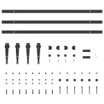 vidaXL Set uși glisante pentru dulap 244 cm oțel carbon vidaXL Set uși glisante pentru dulap 244 cm oțel carbon