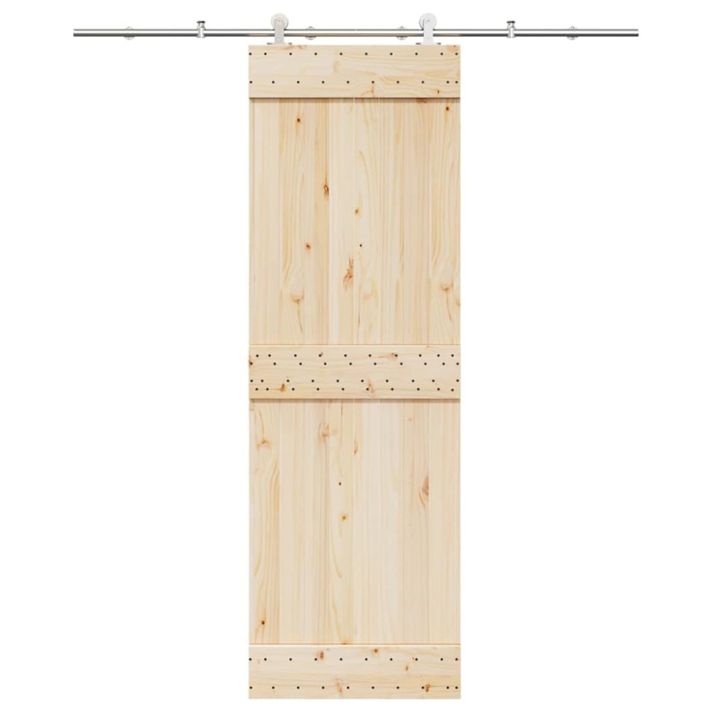 vidaXL Set piese pentru ușă glisantă, argintiu, 200 cm oțel inoxidabil