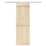 vidaXL Set piese pentru ușă glisantă, argintiu, 200 cm oțel inoxidabil