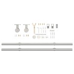 vidaXL Set piese pentru ușă glisantă, argintiu, 200 cm oțel inoxidabil