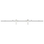 vidaXL Set piese pentru ușă glisantă, argintiu, 200 cm oțel inoxidabil vidaXL Set piese pentru ușă glisantă, argintiu, 200 cm oțel inoxidabil