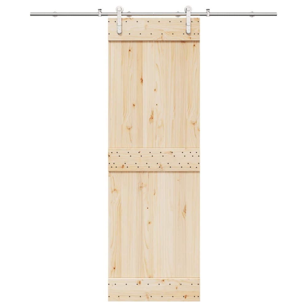 vidaXL Set piese pentru ușă glisantă, argintiu, 200 cm oțel inoxidabil