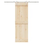 vidaXL Set piese pentru ușă glisantă, argintiu, 200 cm oțel inoxidabil vidaXL Set piese pentru ușă glisantă, argintiu, 200 cm oțel inoxidabil