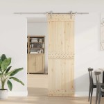 vidaXL Set piese pentru ușă glisantă, argintiu, 200 cm oțel inoxidabil vidaXL Set piese pentru ușă glisantă, argintiu, 200 cm oțel inoxidabil