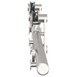 vidaXL Set piese pentru ușă glisantă, argintiu, 200 cm oțel inoxidabil vidaXL Set piese pentru ușă glisantă, argintiu, 200 cm oțel inoxidabil