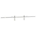 vidaXL Set piese pentru ușă glisantă, argintiu, 200 cm oțel inoxidabil vidaXL Set piese pentru ușă glisantă, argintiu, 200 cm oțel inoxidabil