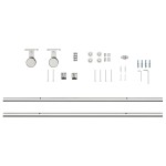 vidaXL Set piese pentru ușă glisantă, argintiu, 183 cm oțel inoxidabil