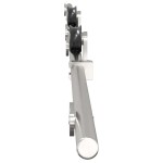 vidaXL Set piese pentru ușă glisantă, argintiu, 183 cm oțel inoxidabil